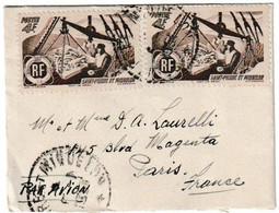 SAINT PIERRE ET MIQUELON - LETTRE PAR AVION 1953 - Storia Postale