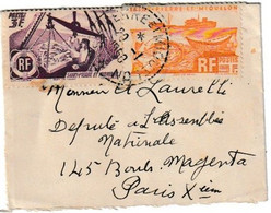 SAINT PIERRE ET MIQUELON - LETTRE PAR AVION 1950 - Storia Postale