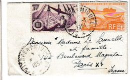 SAINT PIERRE ET MIQUELON - LETTRE PAR AVION 1951 - Briefe U. Dokumente