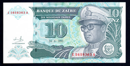 Banconota Zaire - 10 Zaires (UNC/FDS) - 1993 - Zaïre