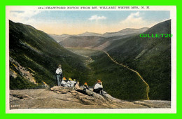WHITE MOUNTAINS, NH - CRAWFORD NOTCH FROM MT. WILLARD - ANIMATED WITH PEOPLES - WMLCO - - White Mountains