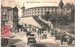 CPA Carte Postale Espagne San Sebastián Subida A La Plaza De Toros 1910 VM61131ok - Guipúzcoa (San Sebastián)