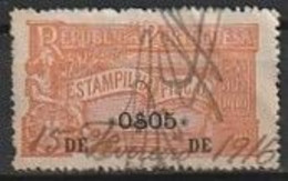 Fiscal/ Revenue, Portugal 1915 - Estampilha Fiscal, Laranja -|- 0$05 - Used Stamps