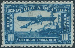 CUBA,REPUBLIC OF CUBA,1927 Airmail -10C Used - Oblitérés