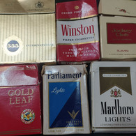 Lote 6 Cajas De Cigarrillos Vacías Cigarette Box  - Origen: Varias - Empty Tobacco Boxes