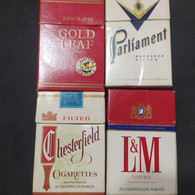 Lote 4 Cajas De Cigarrillos Vacías Cigarette Box  - Origen: Argentina - Tabaksdozen (leeg)