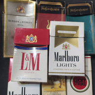 Lote 8 Cajas De Cigarrillos Vacías Cigarette Box - Origen: USA - Contenitori Di Tabacco (vuoti)