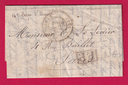 TENTATIVE ENTREE PARIS 2 DEC 1870 14 EME CORPS ARMEE MONTELIMAR DROME + PP ENCADRE LETTRE COVER - Krieg 1870