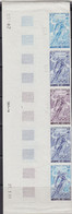 MONACO(1983) Satellite And Parabolic Antenna. Dove. Scott No 1375. Yvert No 1373. Trial Color Proof Strip/5. - Autres & Non Classés