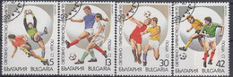 BULGARIA 3795-3798,used,football - Gebruikt