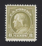 US #414 1912-14 Pale Olive Green WMK 190 Perf 12 Mint OG LH F-VF SCV $40 - Unused Stamps