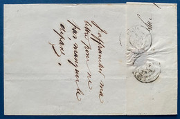 Lettre N°10 25c Bleu Oblitéré PC 1727 + Dateur Type 15 De LILLE Sept 1853 Pour NANCY Au Dos Texte Curiosité !! - 1852 Louis-Napoléon