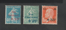 Timbres - N°246 -248 - Au  Profit De La Caisse D'Amortissement -Types Anciens Surchargés - 1927- Neufs Sans Charnière ** - Otros & Sin Clasificación