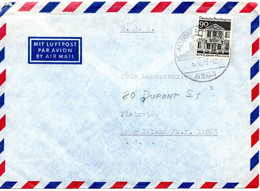 63076 - Bund - 1970 - 90Pfg Gr.Bauten EF A LpBf ALTDORF -> Long Island, NY (USA) - Briefe U. Dokumente