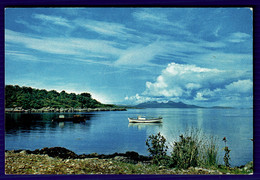 Ref 1581 - J. Arthur Dixon Postcard - Eigg & Rhum From Glenuig Inverness-shire Scotland - Inverness-shire