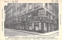 CPA - Restaurant - ITALIEN FRANCO AMERICAINS POCCARDI - Boulevard Des Italiens PARIS - Hotel's & Restaurants