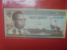 EX-CONGO BELGE 100 FRANCS 1962 Circuler (B.28) - République Démocratique Du Congo & Zaïre