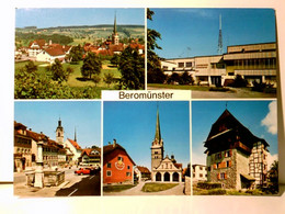 Beromünster. Schweiz. Alte Ansichtskarte / Postkarte Farbig, Gel. 1973. 5 Ansichten In Und Um Den Ort, Heimatm - Beromünster