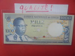 EX-CONGO BELGE 1000 FRANCS 1964 "Démonétisé" Peu Circuler (B.28) - République Démocratique Du Congo & Zaïre