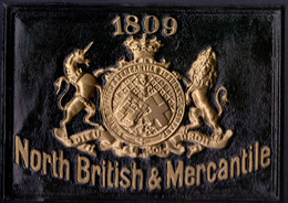 NORTH BRITISH & MERCANTILE INSURANCE CO. LONDON & EDINBURG - TIN ORIGINAL BOARD - Cc 1890/95 - Autres & Non Classés