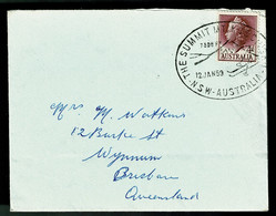 Ref 1584 - 1953 Australia Cover - 4d Rate The Summit Mt Kos Ciusko Cancel To Brisbane - Covers & Documents