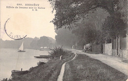 CPA - FRANCE - 78 - ANDRESY - Effets De Brume Sur La Seine - EM - Bateau - Andresy