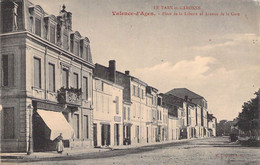CPA - FRANCE - 82 - VALENCE D'AGEN - Place De La Liberté Et Avenue De La Gare - Valence
