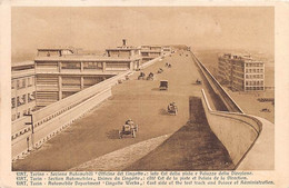 014534 "TORINO - SEZIONE AUTOMOBILI - OFFICINE DEL LINGOTTO - LATO EST DELLA PISTA E PALAZZO DIREZ." AUTO. CART NON SPED - Autres Monuments, édifices