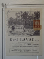 BK8 TUNISIE  SUR  BELLE  PAGE AFFICHE . CURIOSITé  1913  TUNIS +FORET DE DATTIERS .+AFFR. INTERESSANT ++ ++ - Brieven En Documenten