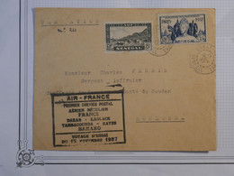 BK8  SENEGAL BELLE  LETTRE RARE  1937 1ER VOL D ESSAI .+ KOLOUBA + AIR FRANCE ++AFFR. PLAISANT ++ - Poste Aérienne