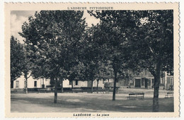 CPSM - LABEGUDE (Ardèche) - La Place - Autres & Non Classés