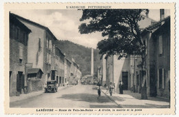 CPSM - LABEGUDE (Ardèche) - Route De Vals Les Bains - A Droite, La Mairie Et La Poste - Sonstige & Ohne Zuordnung
