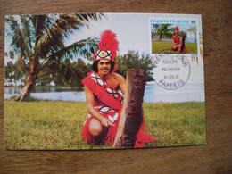 1981 Folklore Polynésien FDC, Carte Maximum - Cartoline Maximum