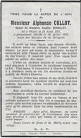 ORGEO . BERTRIX ..-- Mr Alphonse COLLOT , époux De Mme Angèle BOUILLOT , Né En 1891 , Décédé En 1955 à ORGEO . - Bertrix