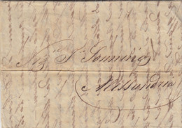 OLD LETTER. EGYPT. 22 7 1837. CAIRO TO J. SONNINO, ALESSANDRIA. TEXT IN ITALIAN - Prephilately