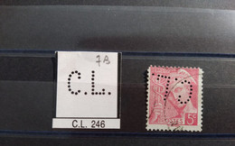 FRANCE TIMBRE  CL 246 INDICE 7 MERCURE PERFORE PERFORES PERFIN PERFINS PERFO PERFORATION PERFORIERT - Oblitérés