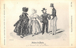 MODE - HISTOIRE DU COSTUME N°210 - REGNE LOUIS PHILIPPE (1837) - CARTE DESSINEE, ILLUSTRATEUR - Mode