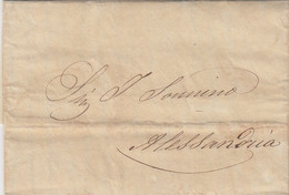 OLD LETTER. EGYPT. 6 2 1837. CAIRO TO J. SONNINO, ALESSANDRIA. TEXT IN ITALIAN - Préphilatélie
