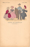 MODE - MODES DE PARIS - ANNEE 1827 - JOURNAL DES DEMOISELLES, PARIS 9° ARR - CARTE DESSINEE, ILLUSTRATEUR - Mode