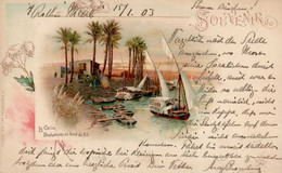 Ägypten Le Caire Fischerboote Dhahabiyes Au Bord Du Nil 1903 I-II - Unclassified