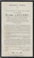 VESQUEVILLE ..-- Mme Elina LECLERC , épouse De Mr César LEROY , Née En 1860 , Décédée En 1927 à LIBRAMONT . - Saint-Hubert