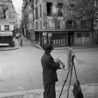 Scène De Vie, Paris Années 50,tirage Argentique Réalisé à Partir Du Négatif  Format 30 Cm/30 Cm - Persons