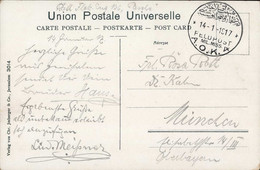 Deutsche Post Türkei Feldpost 1917 RS Jerusalem I-II - Unclassified