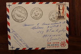 1961 1ere Liaison Boeing 707 Madagascar France Cover Air Mail Poste Aérienne 1st Flight - Madagascar (1960-...)