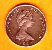 GB - Demi PENNY Elisabeth II - 1977 - Ile De Man - 1/2 Penny & 1/2 New Penny