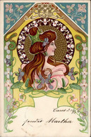 Jugendstil Frau 1901 I-II (fleckig) Art Nouveau - Unclassified