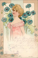 Jugendstil Frau Kornblumen 1901 I-II Art Nouveau - Unclassified