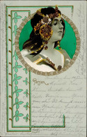 Jugendstil Frau Persien 1901 Mit Glitter I-II Art Nouveau - Unclassified