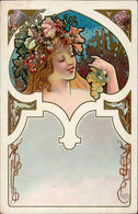 Jugendstil Frau Trauben I-II Art Nouveau - Unclassified