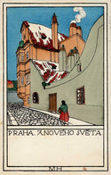 Jugendstil Prag 1915 Verlag Artel Praha Sign MH I-II Art Nouveau - Unclassified